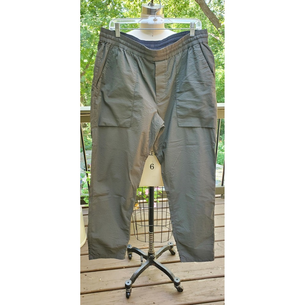 Lululemon Lab Mens XXL Dark Olive Textured Grid Jogger Pants M5A09S
